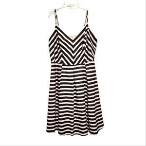 City Chic Black & White Stripe Dress Size 16